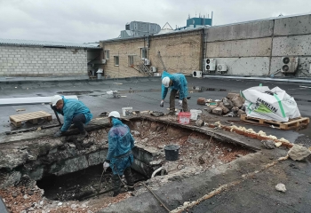 Ремонт будівлі після шахеду