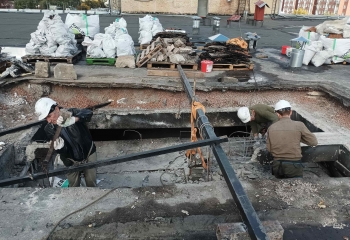 Ремонт будівлі після шахеду